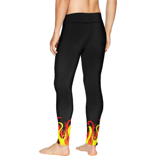 Fire Flames Men's All Over Print Leggings (Model L38)