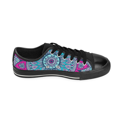 MANDALA THE UNIVERSE Low Top Canvas Shoes for Kid (Model 018)