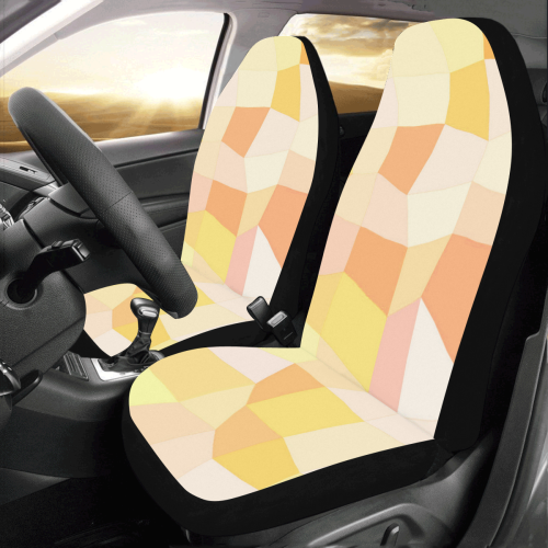 Yellow Gold Mosaic Car Seat Covers (Set of 2)