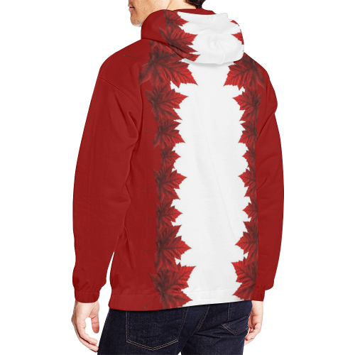 Canada Hoodies Plus Size Canada Maple Leaf Hoodies All Over Print Hoodie for Men/Large Size (USA Size) (Model H13)