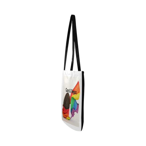 Gay and vegan white Reusable Shopping Bag Model 1660 (Two sides)