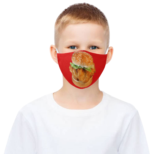 CHICKEN SANDWICH 3D Mouth Mask with Drawstring (30 Filters Included) (Model M04) (Non-medical Products)