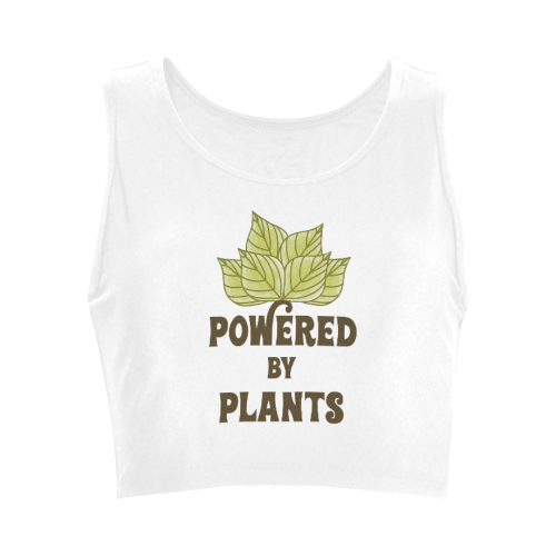 Powered by Plants (vegan) Women's Crop Top (Model T42)