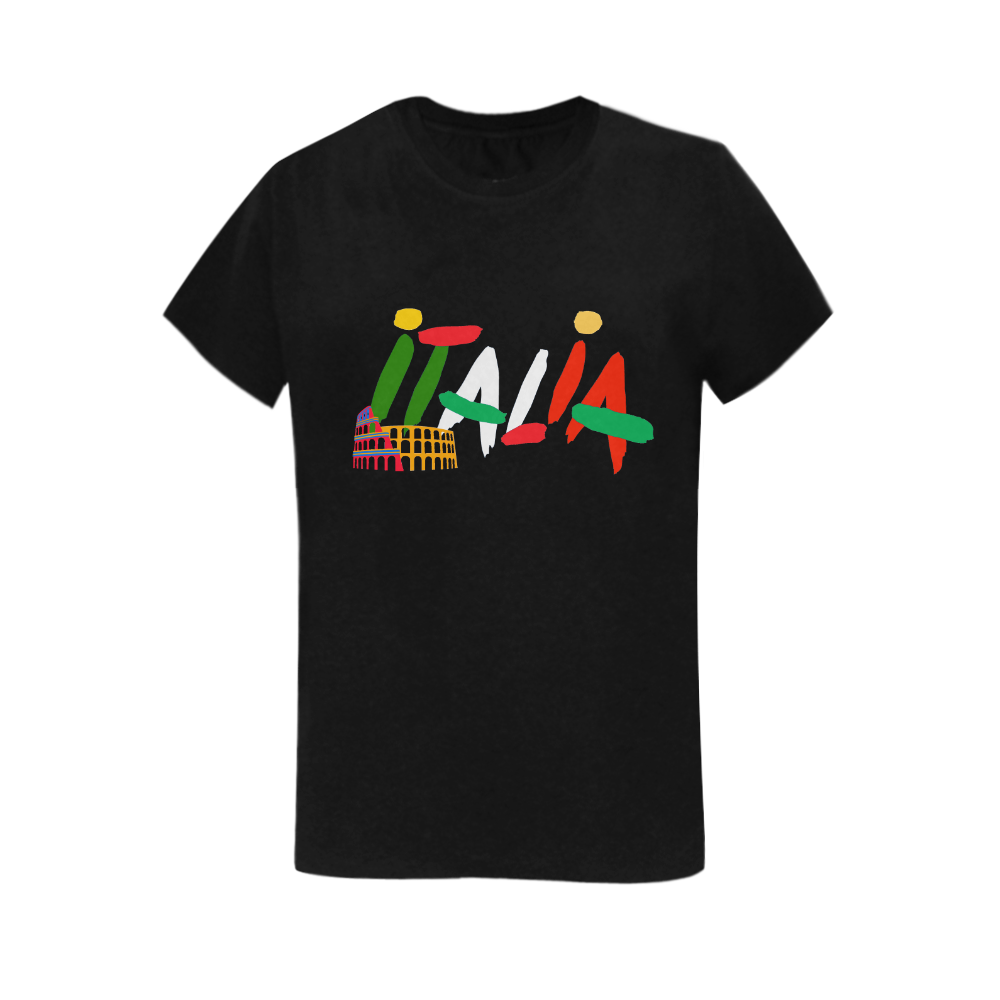 ITALIA Women's T-Shirt in USA Size (Two Sides Printing)