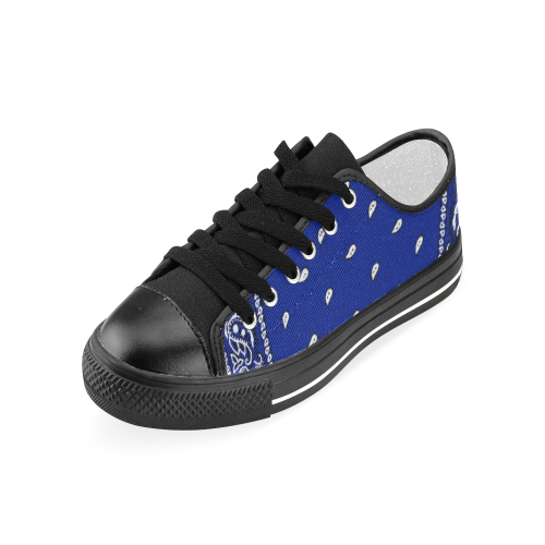 KERCHIEF PATTERN BLUE Women's Classic Canvas Shoes (Model 018)
