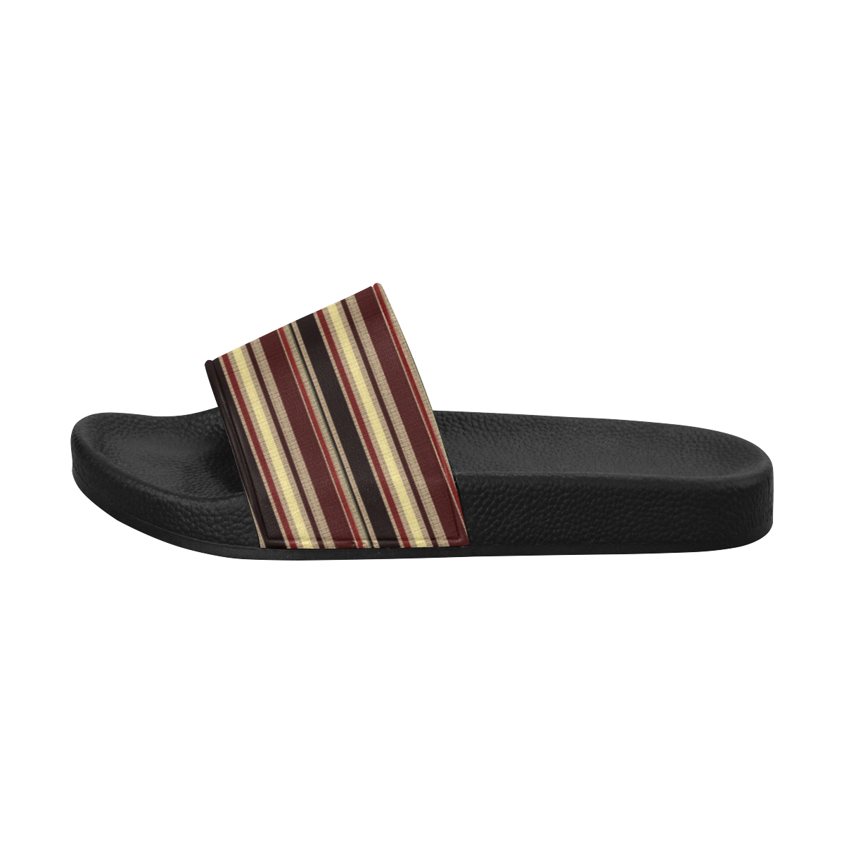 Dark textured stripes Women's Slide Sandals (Model 057)
