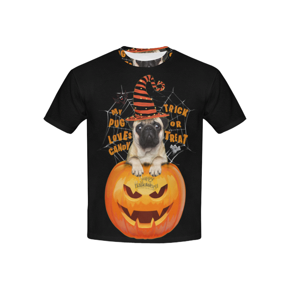 Halloween Pug Kids' All Over Print T-shirt (USA Size) (Model T40)