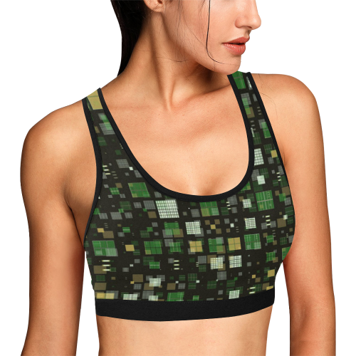 small geo fun C by JamColors Women's All Over Print Sports Bra (Model T52)