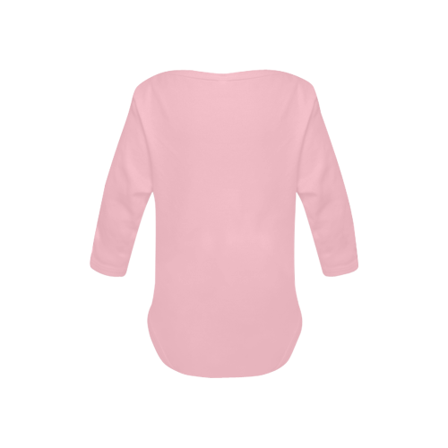Puppy And Siamese Love Pink Baby Powder Organic Long Sleeve One Piece (Model T27)