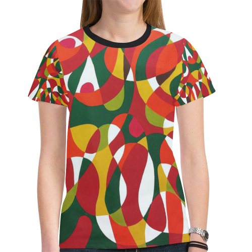 Vita New All Over Print T-shirt for Women (Model T45)
