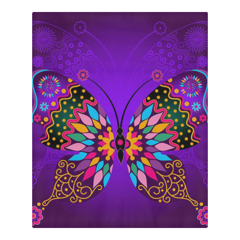Colorful Butterflies and Flowers V23 3-Piece Bedding Set