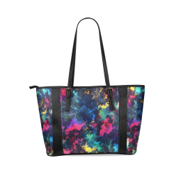 The colors of the soul Leather Tote Bag/Large (Model 1640)