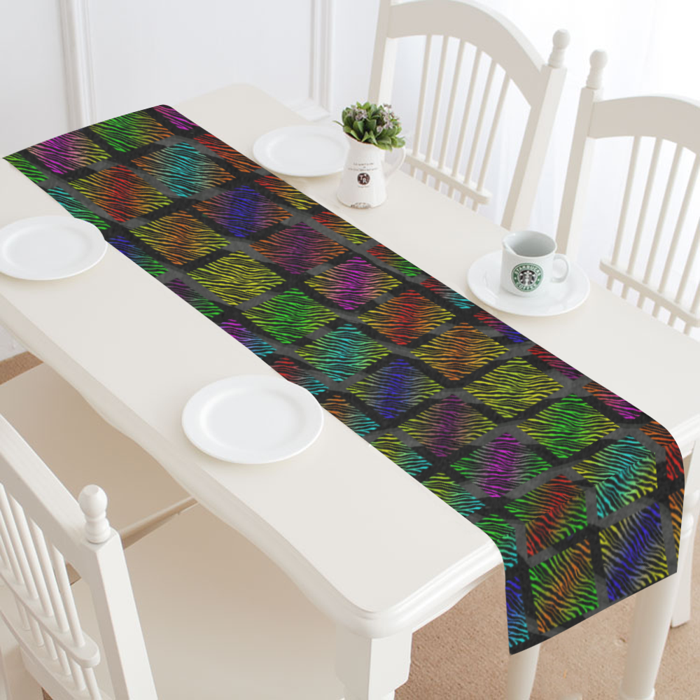 Ripped SpaceTime Stripes Collection Table Runner 16x72 inch