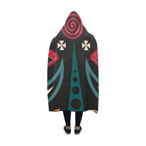 massai warrior Hooded Blanket 60''x50''