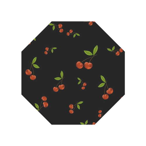 Red Cherries Anti-UV Auto-Foldable Umbrella (Underside Printing) (U06)