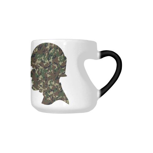 Forest Camouflage Soldier Heart-shaped Morphing Mug