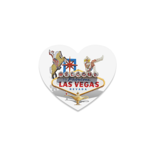 Las Vegas Welcome Sign Heart Coaster