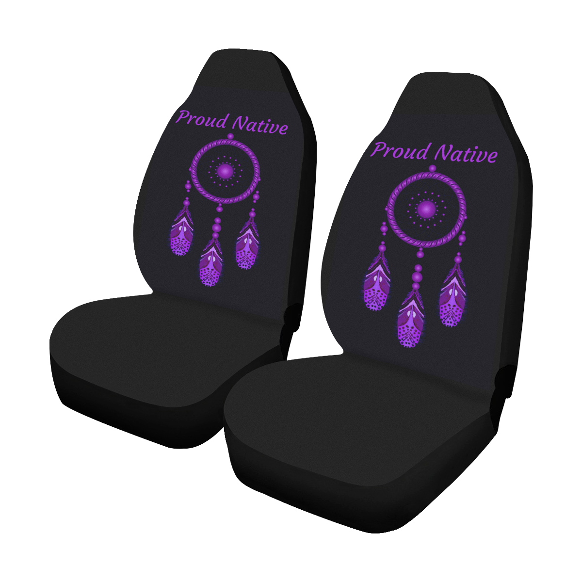 Purple Proud Native Dreamcatcher Car Seat Covers (Set of 2)