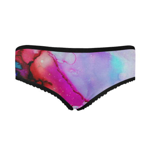 Red purple green ink Women's All Over Print Classic Briefs (Model L13)