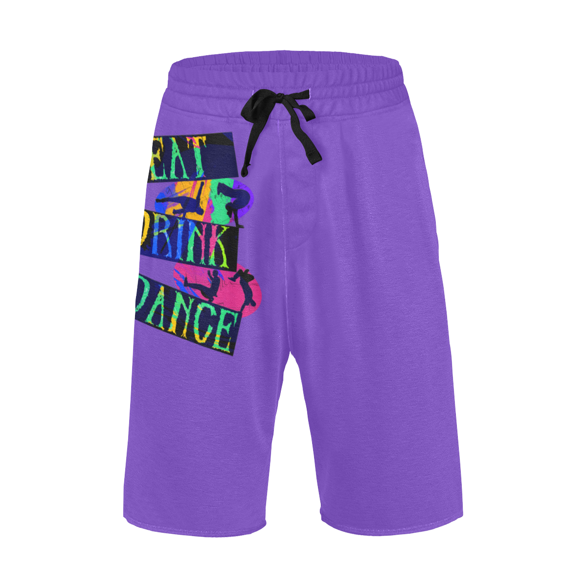 Break Dancing Colorful on Purple Men's All Over Print Casual Shorts (Model L23)