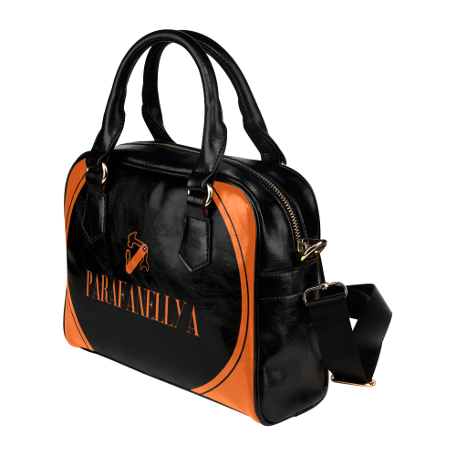 Parafanellya Black & Orange Women's Handbag Shoulder Handbag (Model 1634)