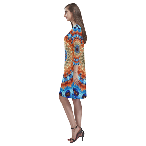 Kaleidoscope Rhea Loose Round Neck Dress(Model D22)