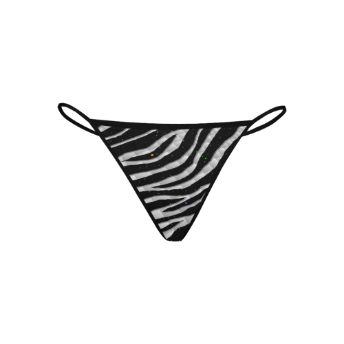 Ripped SpaceTime Stripes - White Women's All Over Print G-String Panties (Model L35)