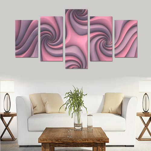 Taffy (Pink, Lavender) Canvas Print Sets C (No Frame)