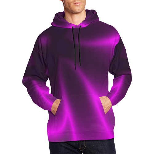 Purple Blossom All Over Print Hoodie for Men (USA Size) (Model H13)