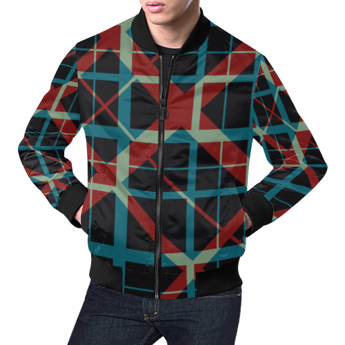 Classic style plaid pattern design All Over Print Bomber Jacket for Men (Model H19)