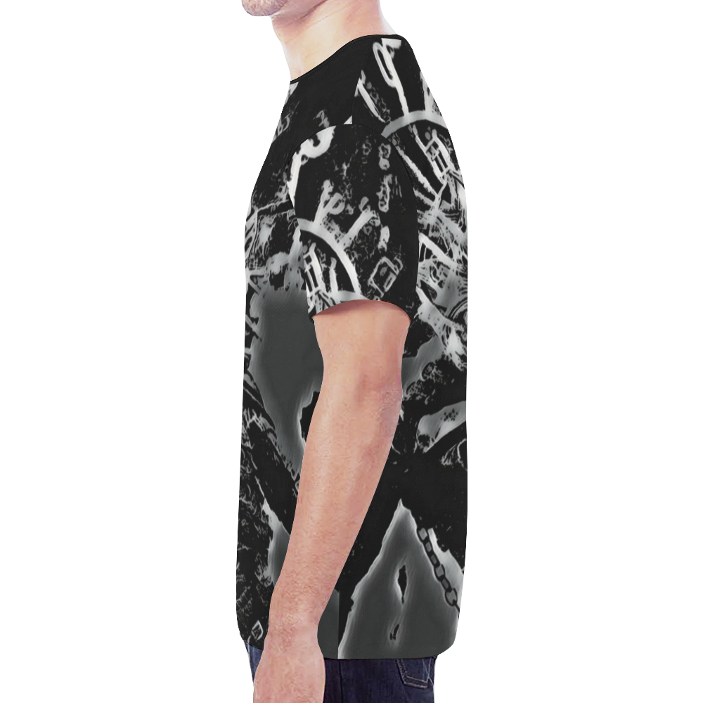 Silver Demon Summon Horror Gothic Design Darkstar New All Over Print T-shirt for Men (Model T45)