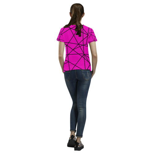 Abstract All Over Print T-Shirt for Women (USA Size) (Model T40)
