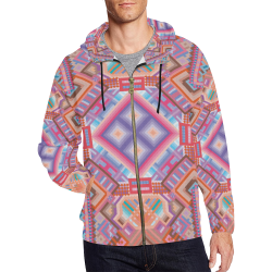 Researcher All Over Print Full Zip Hoodie for Men/Large Size (Model H14)