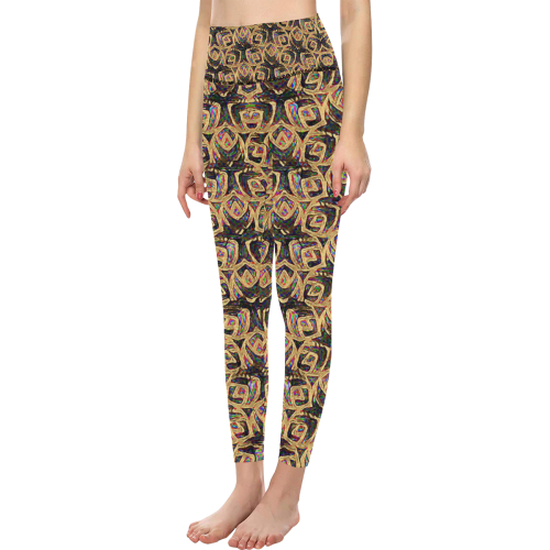 Rosebud Women's All Over Print High-Waisted Leggings (Model L36)