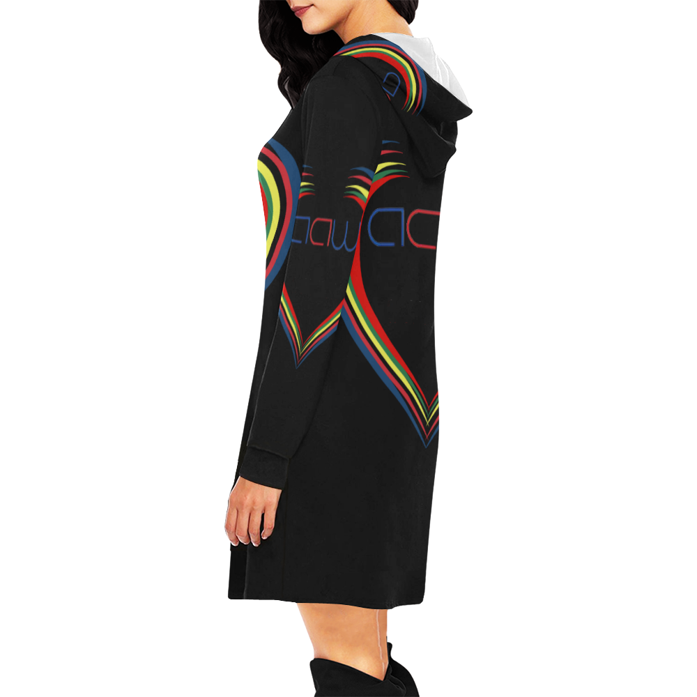 AAW101 Sweaterdress All Over Print Hoodie Mini Dress (Model H27)