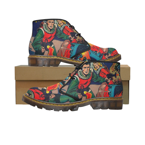 Battle in Space Women's Canvas Chukka Boots/Large Size (Model 2402-1)