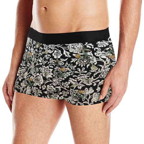 Just Bees and Dials and Fish and Tulips Men's Boxer Briefs with Merged Design (Model  L10)