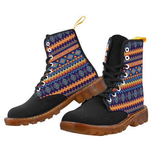 Awesome Ethnic Boho Design Martin Boots For Men Model 1203H