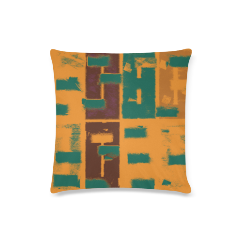 Orange texture Custom Zippered Pillow Case 16"x16"(Twin Sides)