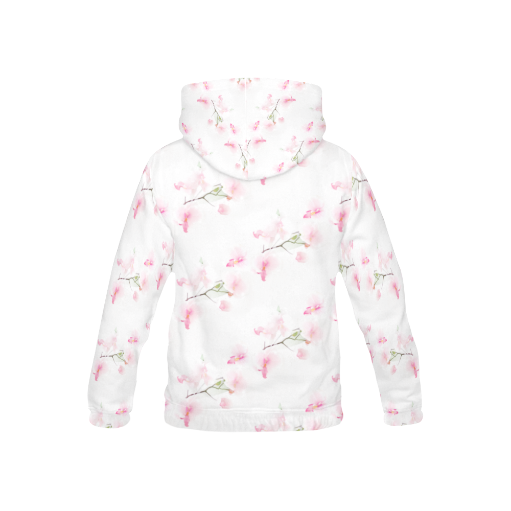 Pattern Orchidées All Over Print Hoodie for Kid (USA Size) (Model H13)