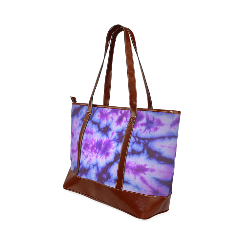 tie dye in blues and purple Tote Handbag (Model 1642)