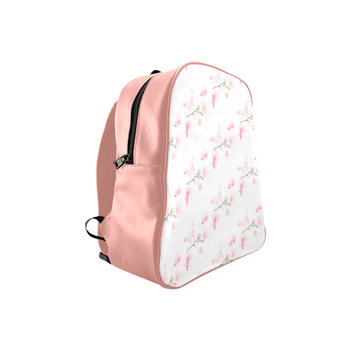 PATTERN ORCHIDÉES School Backpack (Model 1601)(Small)