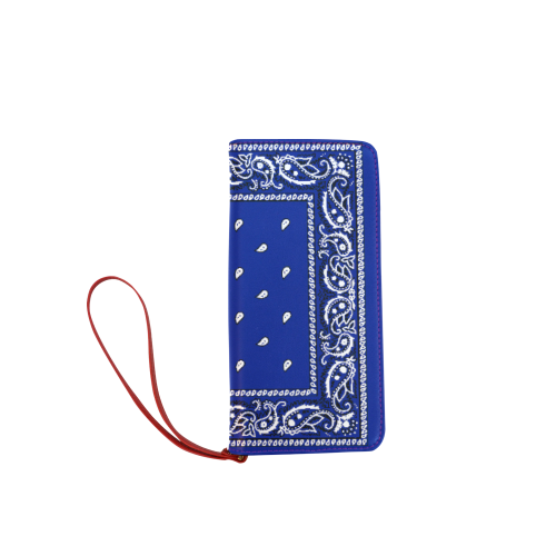 KERCHIEF PATTERN BLUE Women's Clutch Wallet (Model 1637)