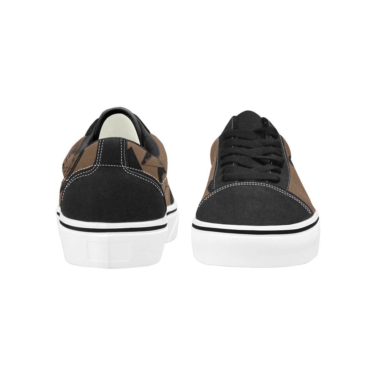 GOD Surface 1 Black & Brown Men's Low Top Skateboarding Shoes (Model E001-2)