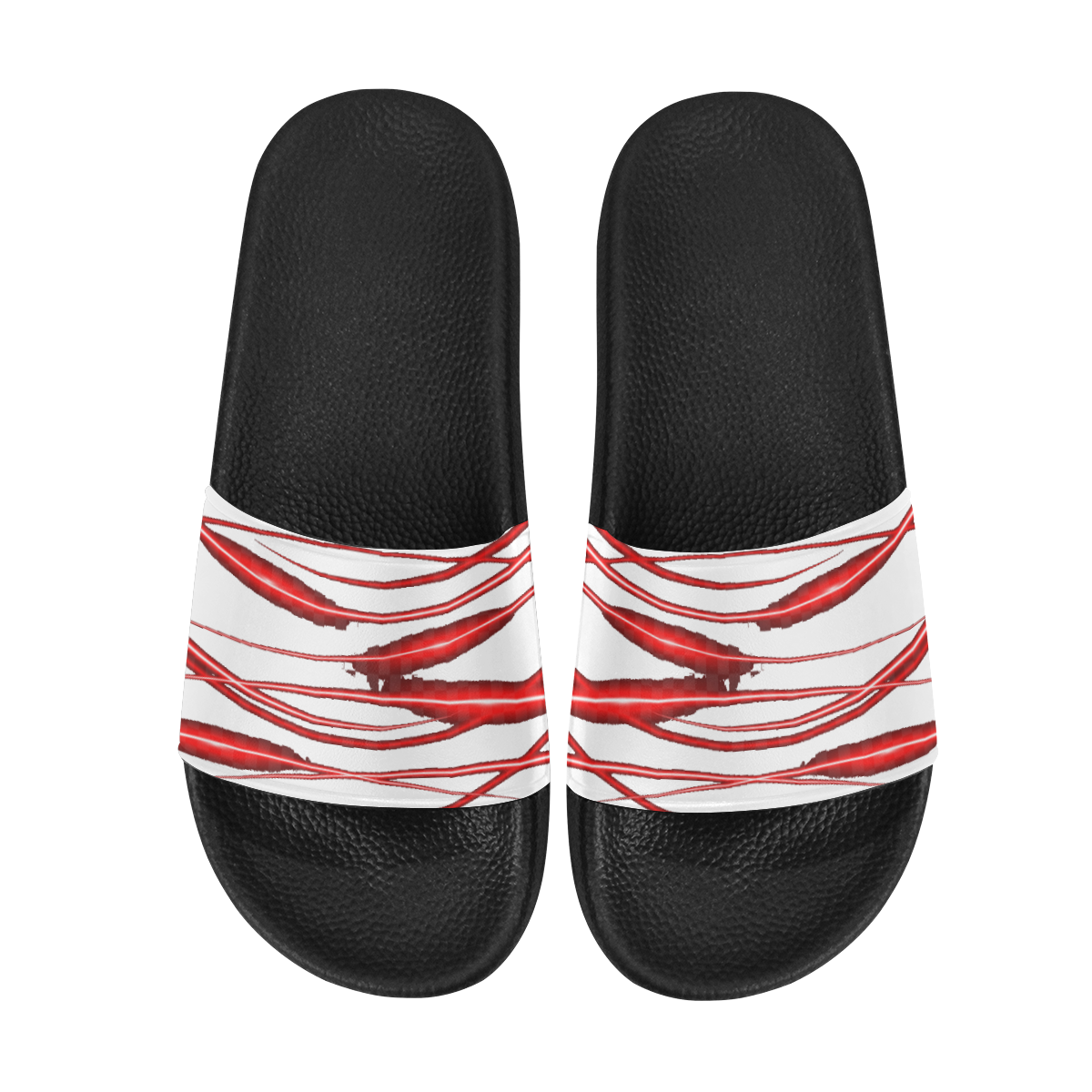 PearLemon SandalRedMen1 Men's Slide Sandals/Large Size (Model 057)
