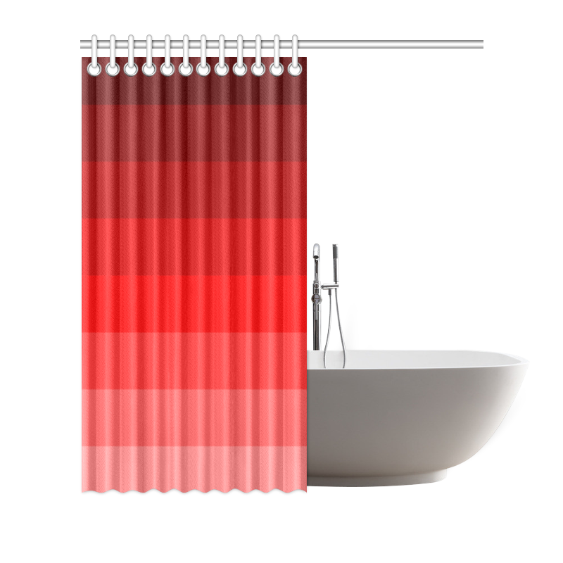 Red multicolored stripes Shower Curtain 66"x72"