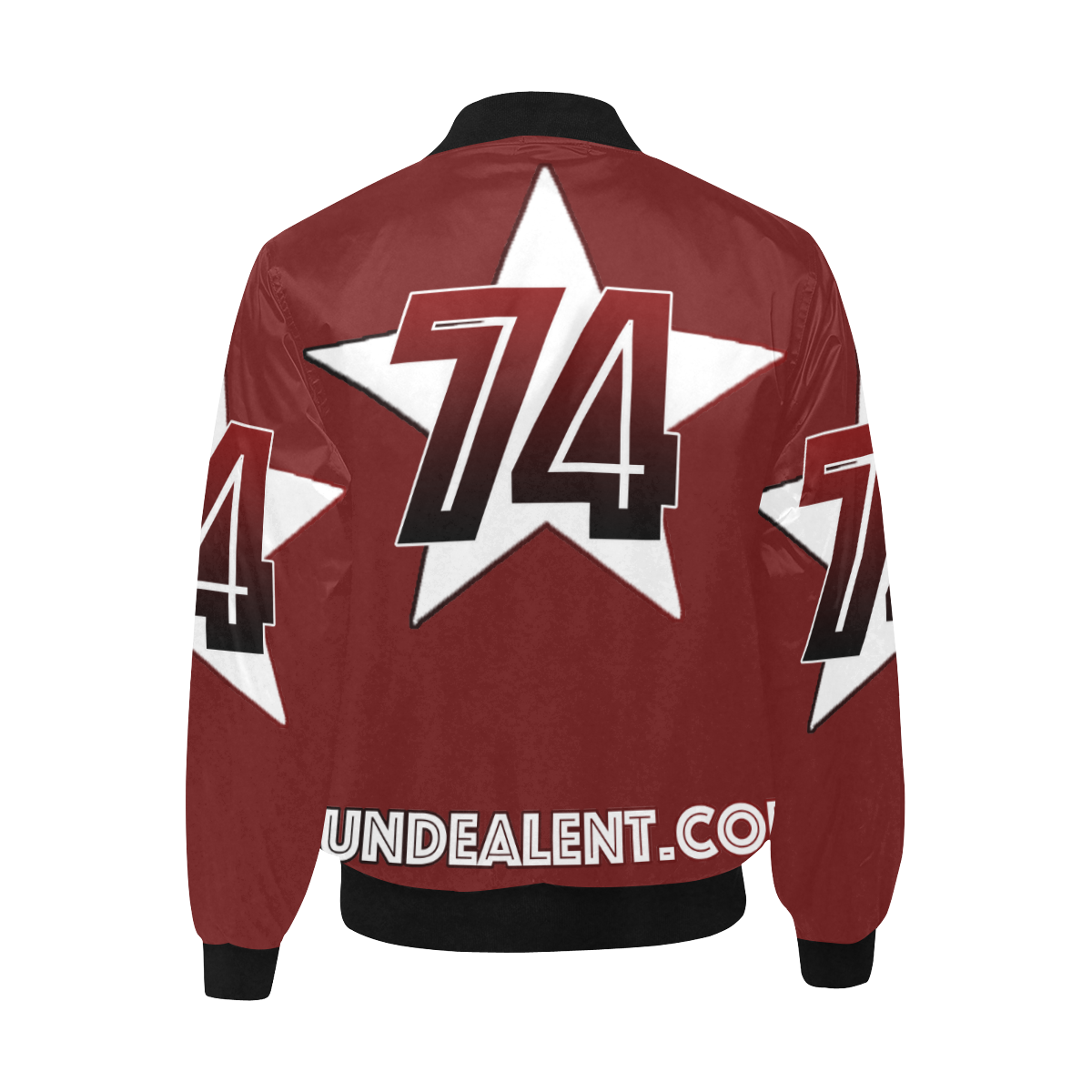 Dundealent 745 Star III Cardinals All Over Print Quilted Bomber Jacket for Men (Model H33)