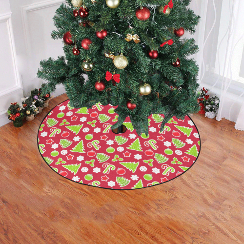 Christmas Mix Pattern Christmas Tree Skirt 47" x 47"