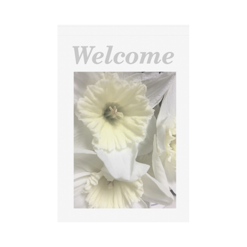 White Daffodils Garden Flag 12‘’x18‘’（Without Flagpole）