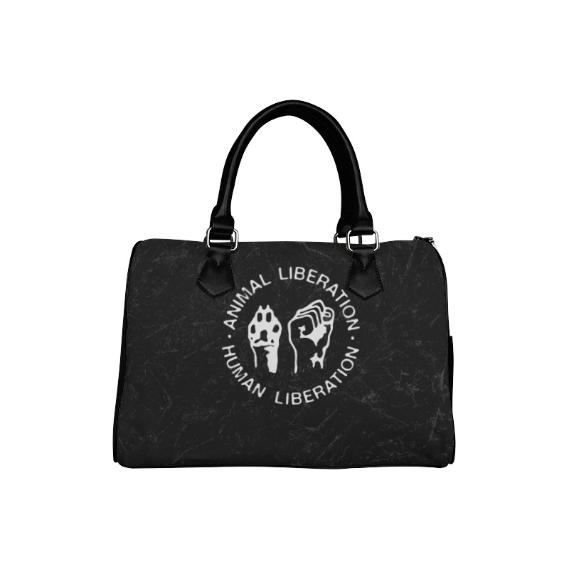 Animal Liberation, Human Liberation Boston Handbag (Model 1621)
